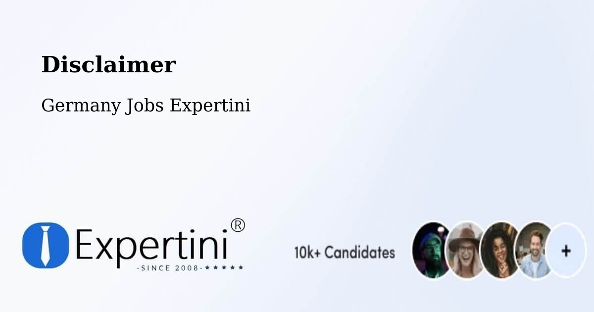 Disclaimer – Schönstedt - Germany Jobs Expertini